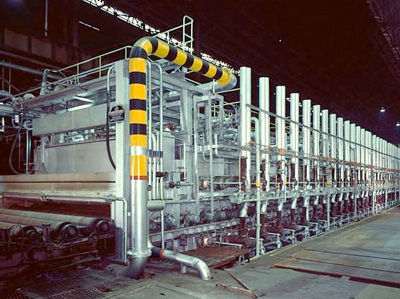 ローラハース型厚板無酸化熱処理炉（19,000kg/H）