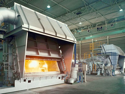 サイドチャージドーム形傾動式溶解炉、保持炉（20,000kg/Charge）